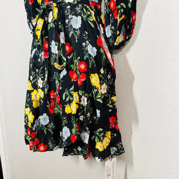 NEW! Yumi Kim Love Wins Floral Print V Neck Dress Knee - XXS - Picture 5 of 7